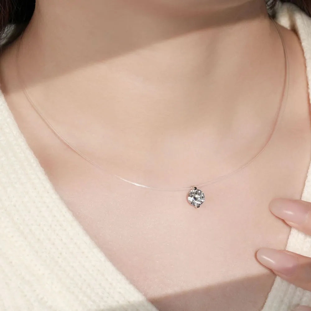 1 Carat Moissanite 925 Sterling Silver Necklace – Avaiya Gems