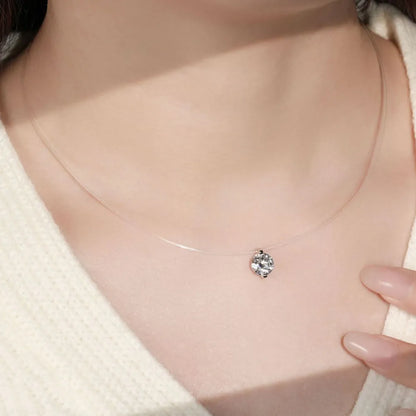 1 Carat Moissanite 925 Sterling Silver Necklace – Avaiya Gems