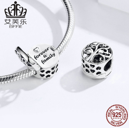 Sterling Silver S925 Family Tree of Life Beaded Handmade DIY Bracelet Accessories Open Silver Beads – photo 2 – Avaiya Gems