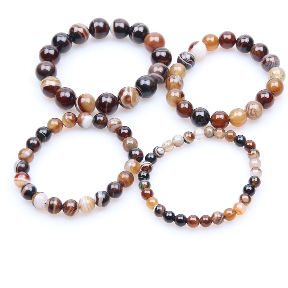 Coffee Agate Gemstone Bracelet – Natural Healing Crystal Jewelry