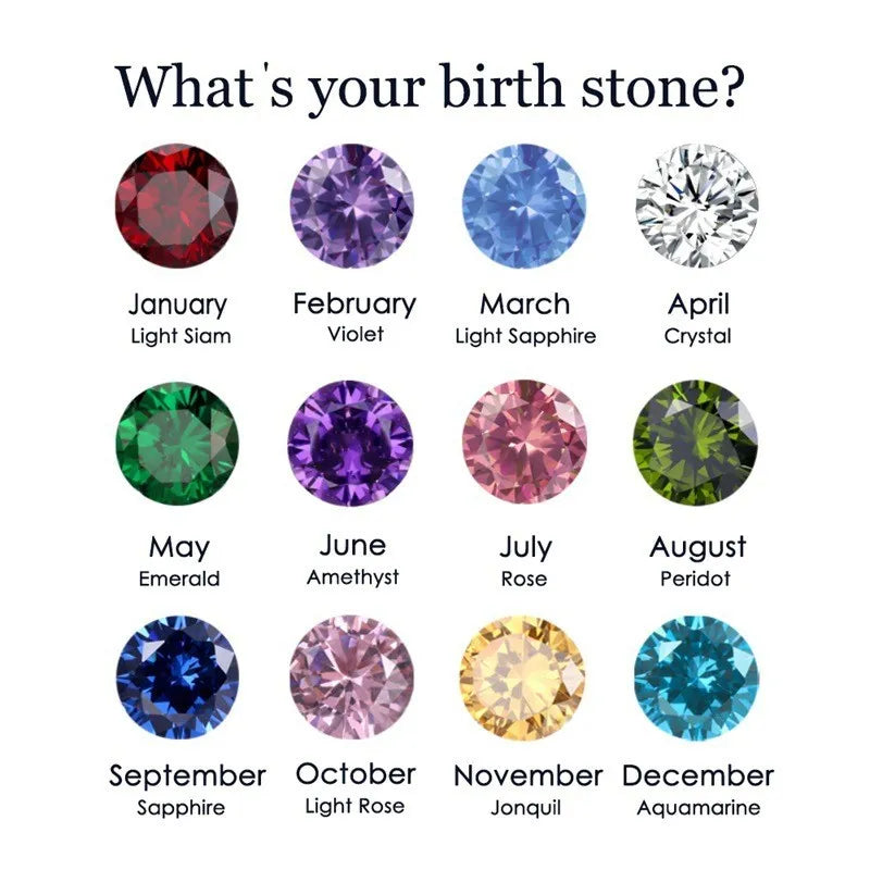 Birthstone Stud Earrings – Personalized Monthly Gemstone Jewelry
