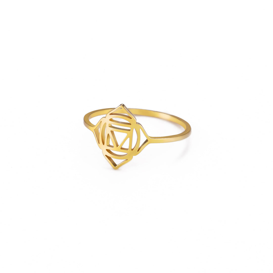 Chakra Symbol Ring – Titanium Steel Healing Jewelry