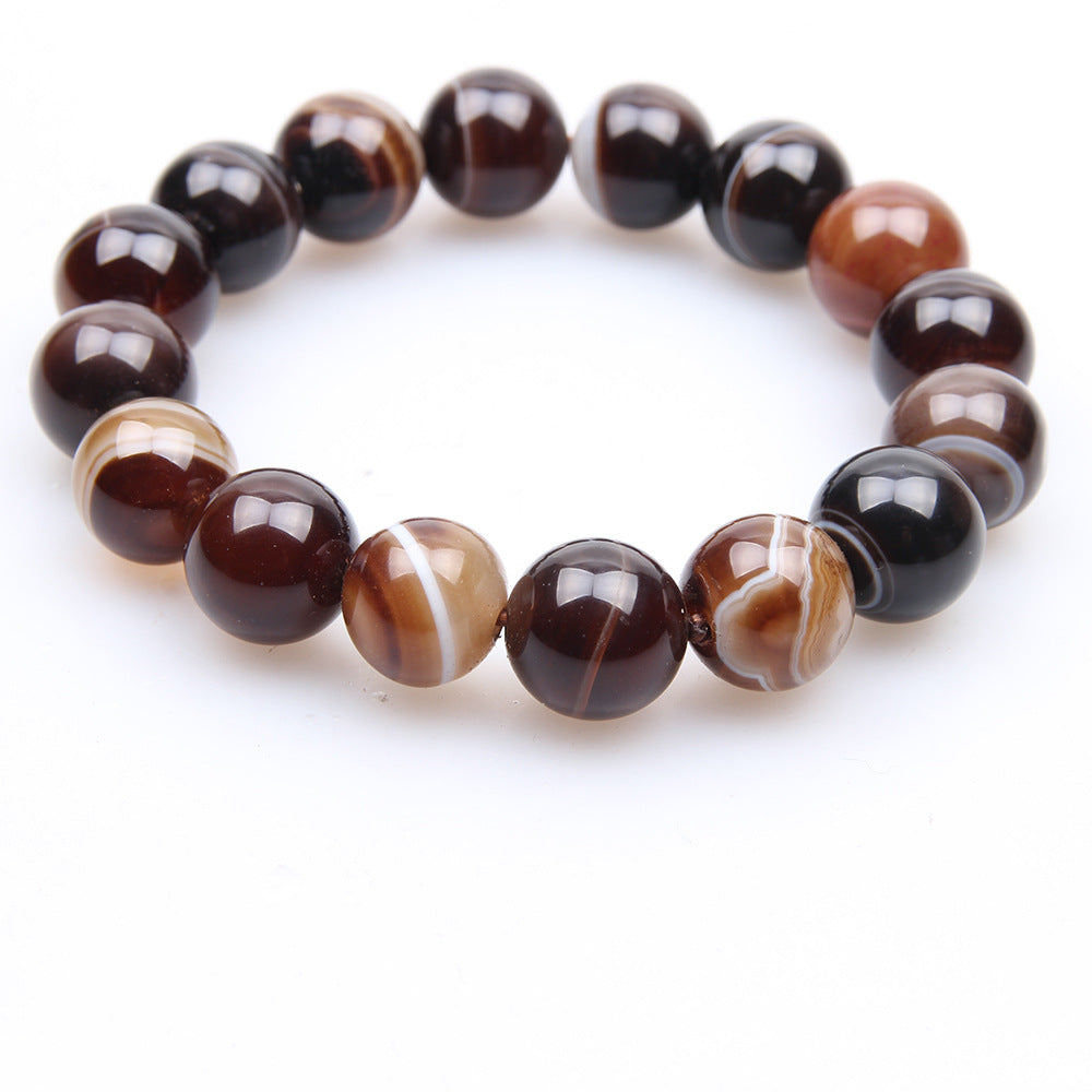 Coffee Agate Gemstone Bracelet – Natural Healing Crystal Jewelry
